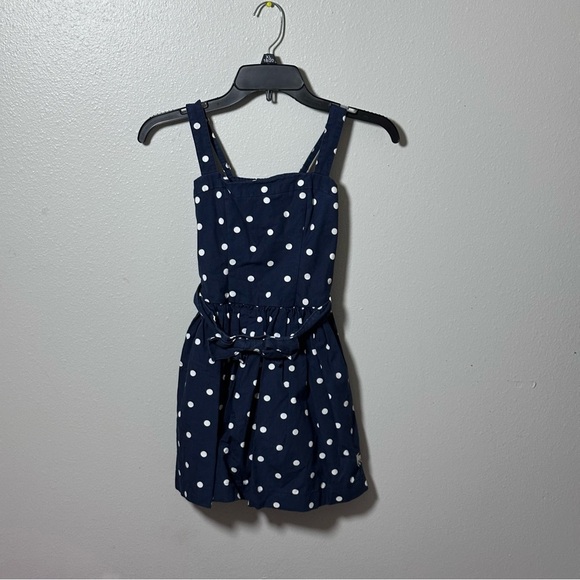 Abercrombie Kids Girl Polka Dot Navy Blue Dress size L - Picture 1 of 8